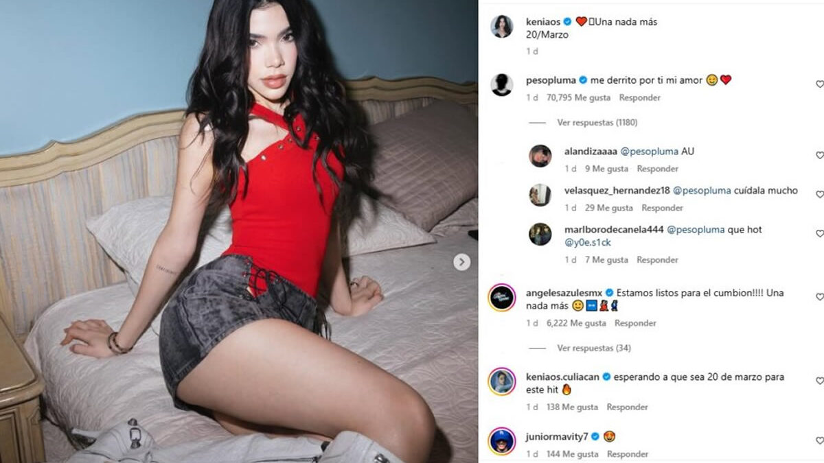 Peso Pluma hace oficial su relación con Kenia Os en Instagram